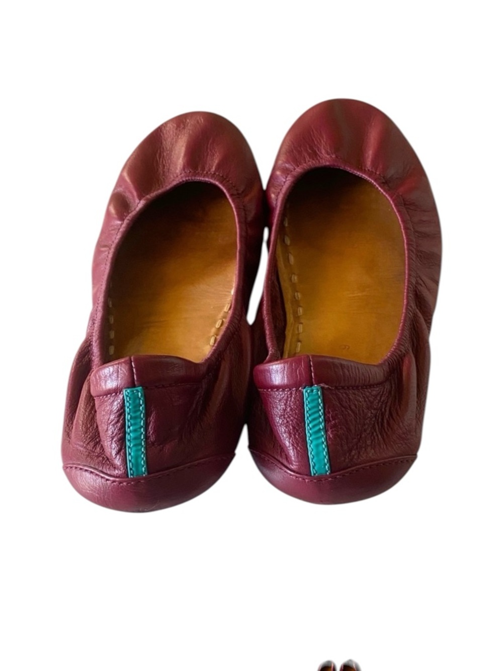 Tieks Maroon/ Burgundy Leather Ballet Flats